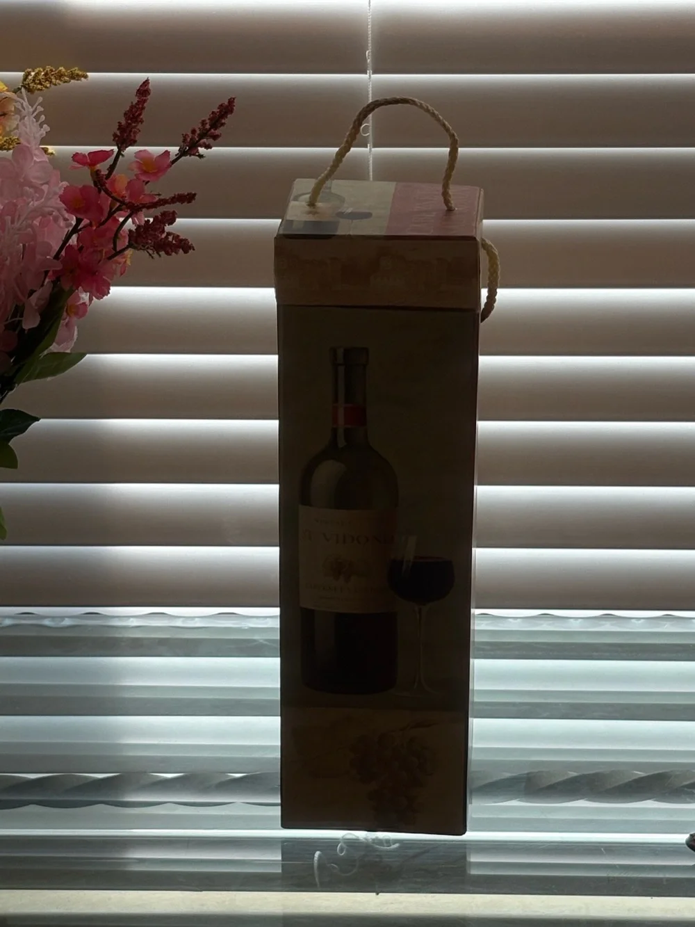 Decorative Wine Bottle Gift Box - Brown
